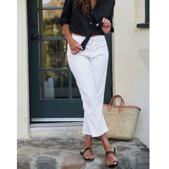 Frank & Eileen White Cropped Pants - Picture 3 of 14
